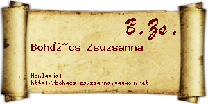 Bohács Zsuzsanna névjegykártya